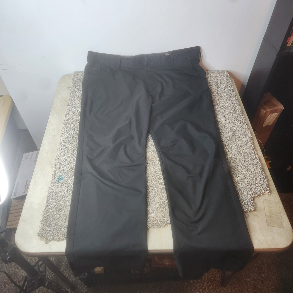 Adidas Puremotion Mens Black Golf Pants 40x32 Flat Front Performance Trousers